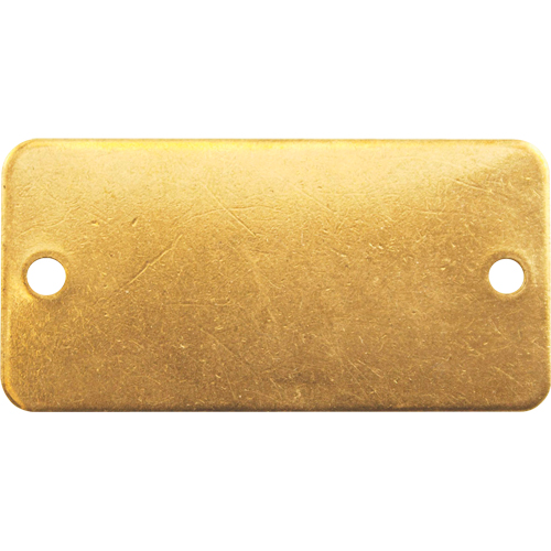 Blank Tags, Brass, 2" W x 1" H St. Lawrence Industrial & Safety Supply