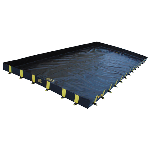 Rigid-Lock QuickBerm&reg;, 1795 gal. Capacity, 12' W x 20' L x 12" H, Stake Wall St. Lawrence Industrial & Safety Supply