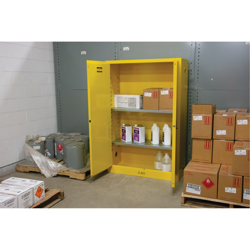 Armoire pour produits inflammables, 45 gal., 2 Porte(s), 43" La x 65" h x 18" p St. Lawrence Industrial & Safety Supply