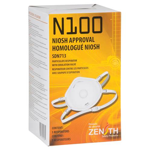 Particulate Respirator, N100, NIOSH Certified, Medium/Large St. Lawrence Industrial & Safety Supply