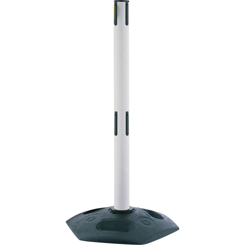 Poteau receveur robuste &agrave; ligne double, Hauteur de 38", Blanc St. Lawrence Industrial & Safety Supply