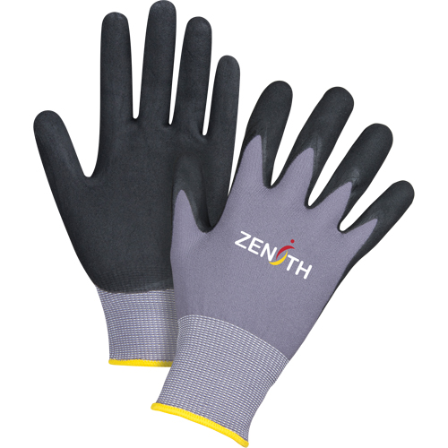 Gants ZX-1 de premi&egrave;re qualit&eacute; compatibles avec les &eacute;crans tactiles, 11/2T-Grand, R&ecirc;vetement Nitrile/Mousse de nitrile, Calibre 15, Enveloppe en Nylon St. Lawrence Industrial & Safety Supply
