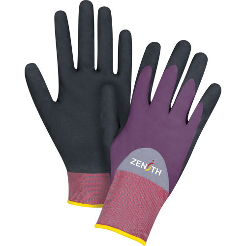 Gants enduits de premi&egrave;re qualit&eacute; ZX-2, 9/Grand, R&ecirc;vetement Nitrile/Mousse de nitrile, Calibre 18, Enveloppe en Nylon St. Lawrence Industrial & Safety Supply