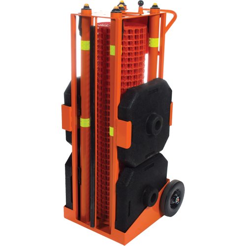 Portable Safety Zone, 100' L, Steel, Orange St. Lawrence Industrial & Safety Supply