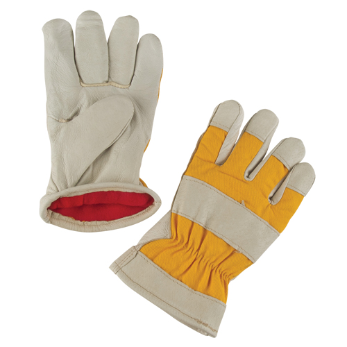 Premium Winter-Lined Work Gloves, Medium, Grain Pigskin Palm, Foam Fleece Inner Lining St. Lawrence Industrial & Safety Supply