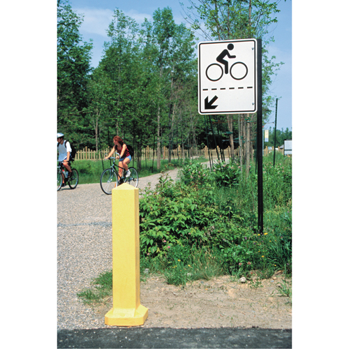 Bornes, Plastique, 33" h x 6" la, Jaune St. Lawrence Industrial & Safety Supply
