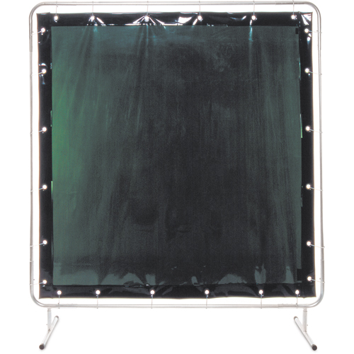 Welding Screen and Frame, 2 Panels, Green, 6' x 10' St. Lawrence Industrial & Safety Supply