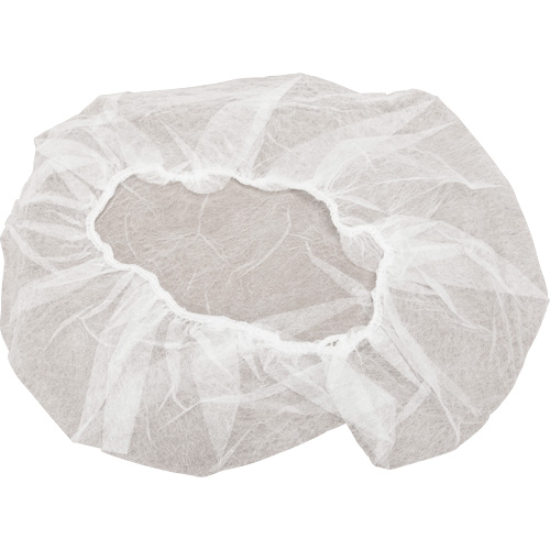 Non-Woven Bouffant Caps, Polypropylene, 24", White St. Lawrence Industrial & Safety Supply
