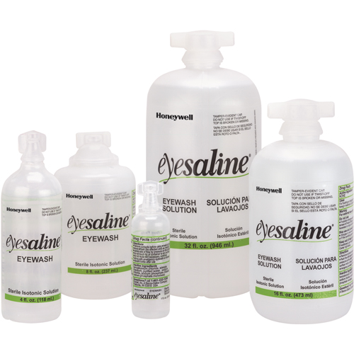 Bouteilles de solution saline pour douche oculaire, Bouteille Plein, 1 oz St. Lawrence Industrial & Safety Supply