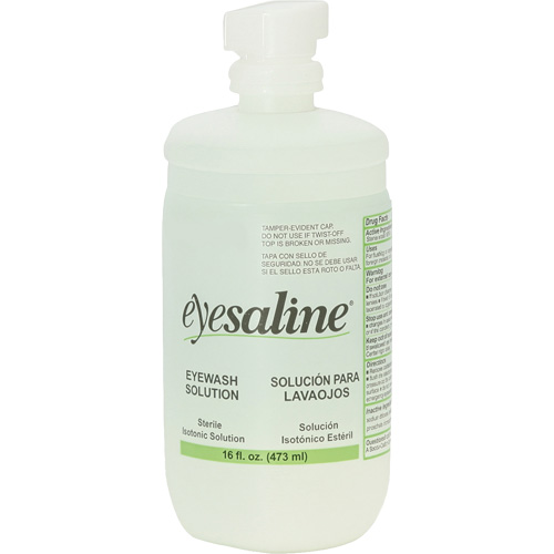 Saline Eyewash Bottles, Full Bottle, 16 oz. St. Lawrence Industrial & Safety Supply