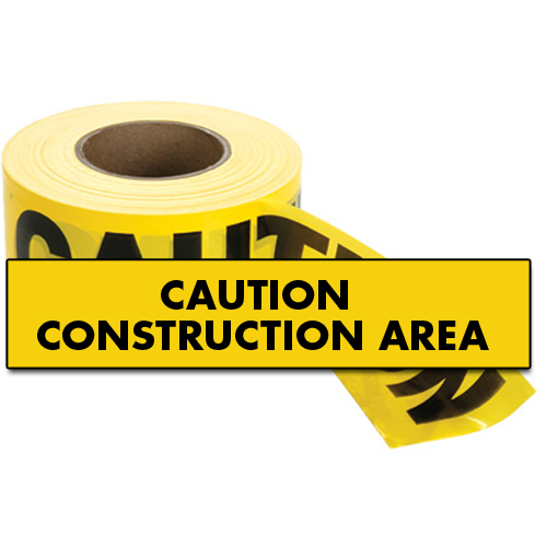 Standard Barricade Tape, English, 3" W x 1000' L, 2 mils, Black on Yellow St. Lawrence Industrial & Safety Supply