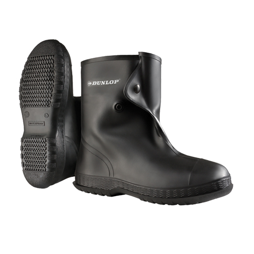 10" Black Overboots, PVC, Snap Closure, Fits Men's 6 - 7 St. Lawrence Industrial & Safety Supply