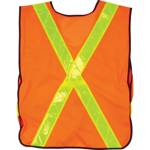 Veste de s&eacute;curit&eacute; d'usage standard, Orange haute visibilit&eacute;, Moyen, Polyester St. Lawrence Industrial & Safety Supply