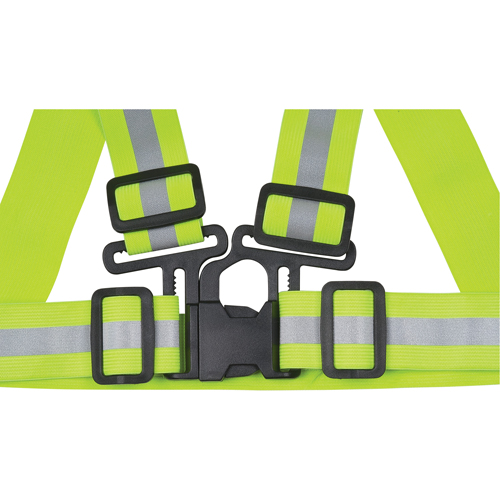 Standard-Duty Safety Harness, High Visibility Lime-Yellow, Silver Reflective Colour, Medium St. Lawrence Industrial & Safety Supply