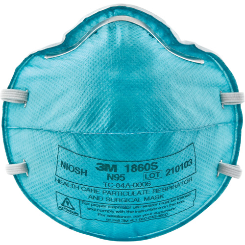 Respirateur 1860S contre les particules pour les soins de la sant&eacute;, N95, Certifi&eacute; NIOSH, Petit St. Lawrence Industrial & Safety Supply