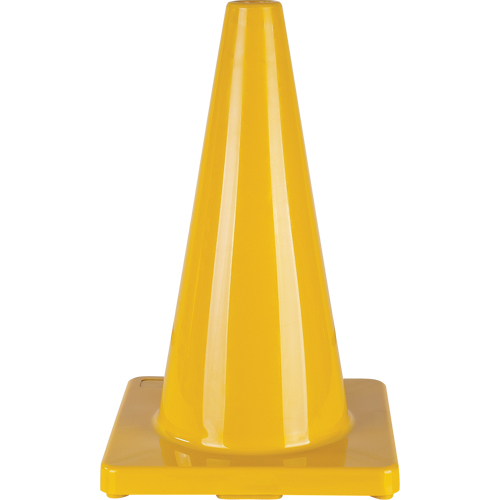 C&ocirc;ne de couleur pour la signalisation, 18", Jaune St. Lawrence Industrial & Safety Supply