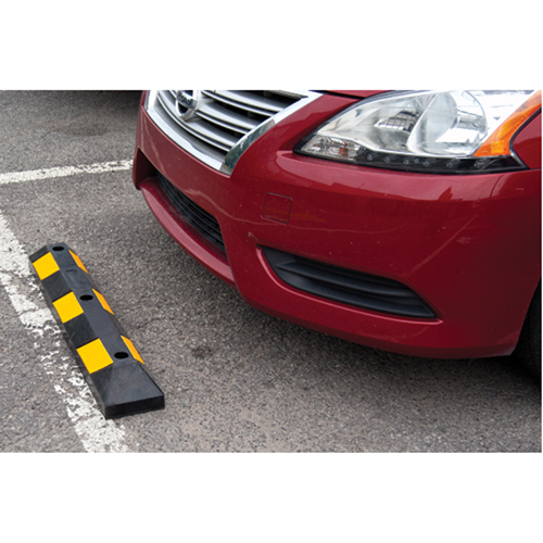 Parking Curb, Rubber, 3' L, Black/Yellow St. Lawrence Industrial & Safety Supply