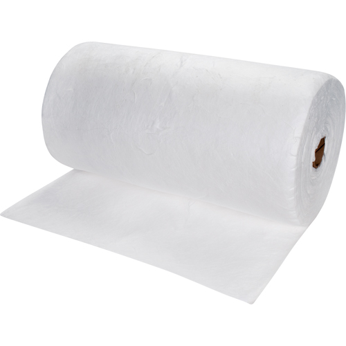 Premium Meltblown Sorbent Rolls, Heavyweight, 150' L x 30" W, 50 gal. Absorbancy St. Lawrence Industrial & Safety Supply