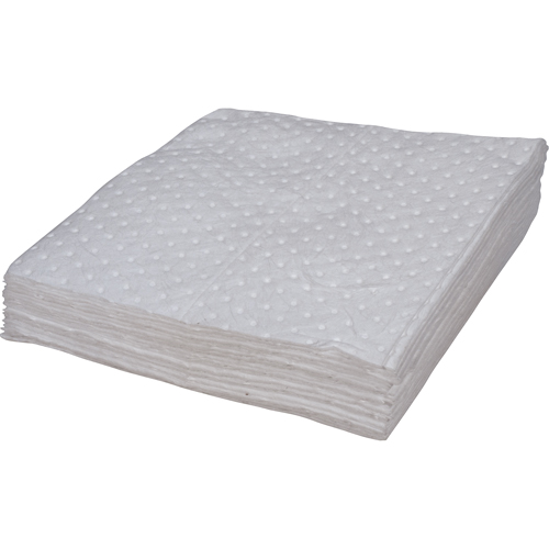 Feuilles absorbantes li&eacute;es de premi&egrave;re qualit&eacute;, Huile seulement, 15" x 17", 8 gal. d'absorption St. Lawrence Industrial & Safety Supply