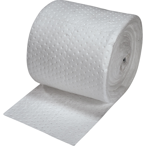 Feuilles absorbantes en fibres fines de premi&egrave;re qualit&eacute;, Poids moyen, 150' lo x 15" la, Absorption 20 gal. St. Lawrence Industrial & Safety Supply