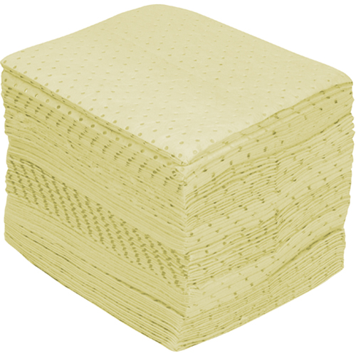 Premium Fine Fiber Sorbent Pads, Hazmat, 15" x 17", 30 gal. Absorbancy St. Lawrence Industrial & Safety Supply