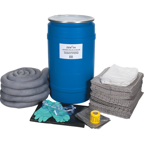 Large-Capacity Spill Kit, Universal, Drum, 30 US gal. Absorbancy St. Lawrence Industrial & Safety Supply