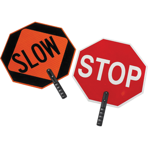 Double-Sided "Stop/Slow" Traffic Control Sign St. Lawrence Industrial & Safety Supply