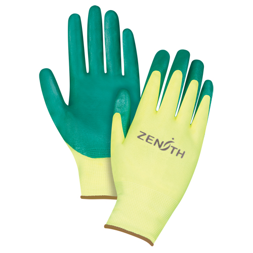 Gants de premi&egrave;re qualit&eacute; ZX-3, 9/Grand, R&ecirc;vetement Nitrile, Calibre 15, Enveloppe en Nylon St. Lawrence Industrial & Safety Supply