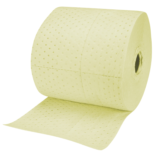 Industrial-Grade Fine Fibre Sorbent Rolls, Heavyweight, 150' L x 15" W, 35 Gal. Absorbancy St. Lawrence Industrial & Safety Supply