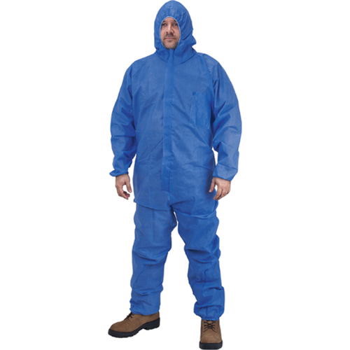 Combinaisons &agrave; capuchon, T-Grand, Bleu, SMS St. Lawrence Industrial & Safety Supply