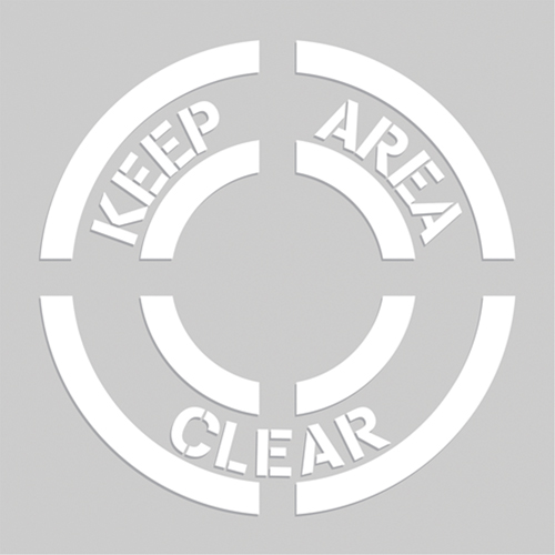 Floor Marking Stencils - Keep Area Clear, Pictogram, 20" x 20" St. Lawrence Industrial & Safety Supply