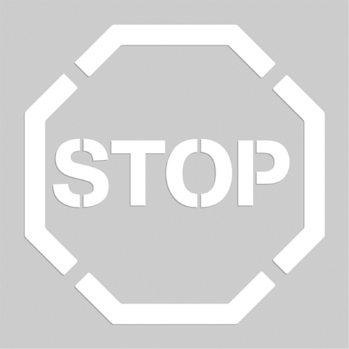 Pochoirs de marquage du sol - Stop, Pictogramme, 20" x 20" St. Lawrence Industrial & Safety Supply
