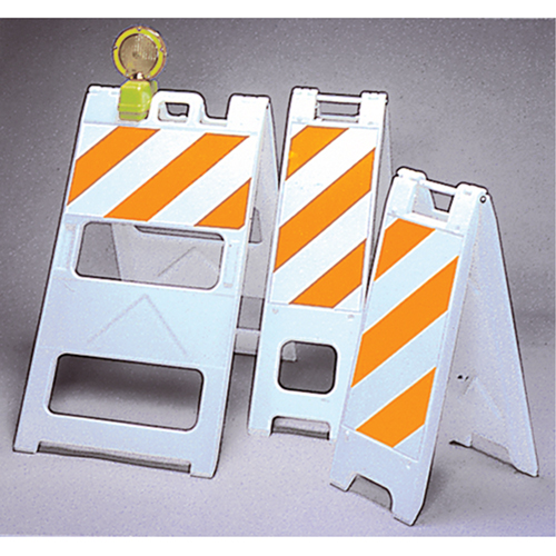 Barricades, Folding, 13" L x 36" H, Orange/White St. Lawrence Industrial & Safety Supply