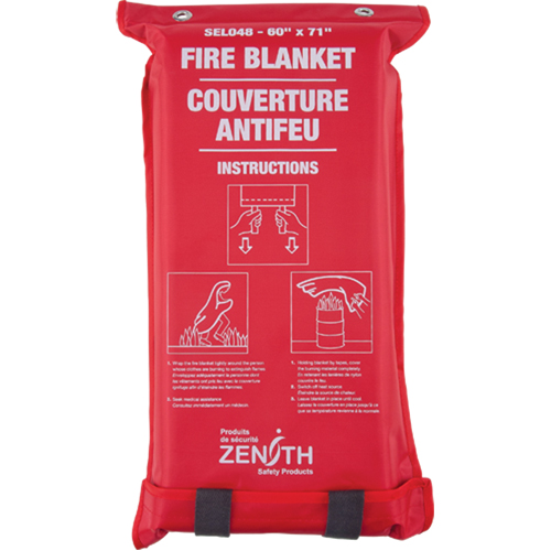 Fire Blanket, Fibreglass, 60"W x 71"L St. Lawrence Industrial & Safety Supply