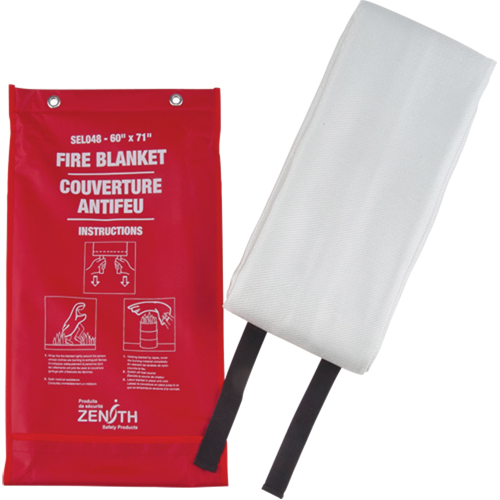 Fire Blanket, Fibreglass, 60"W x 71"L St. Lawrence Industrial & Safety Supply