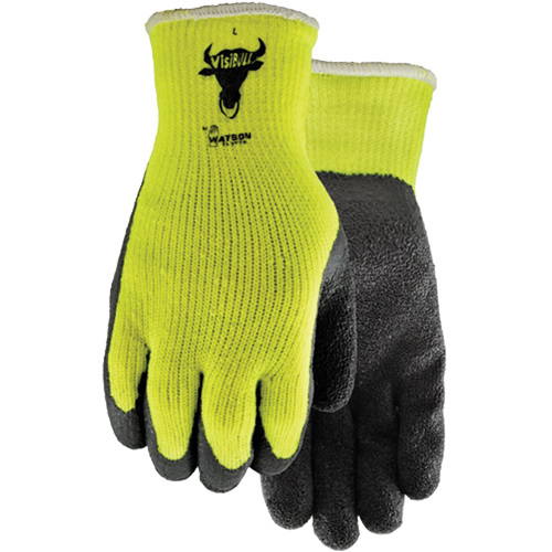 Gants Visibull 330, 7/Petit, R&ecirc;vetement Latex de caoutchouc, Enveloppe en Polyester St. Lawrence Industrial & Safety Supply