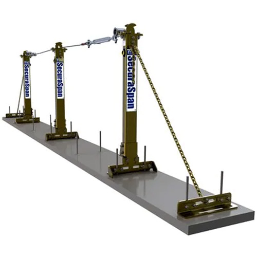 Syst&egrave;me de cordage de s&eacute;curit&eacute; horizontal pour boucle d'armature SecuraSpan St. Lawrence Industrial & Safety Supply