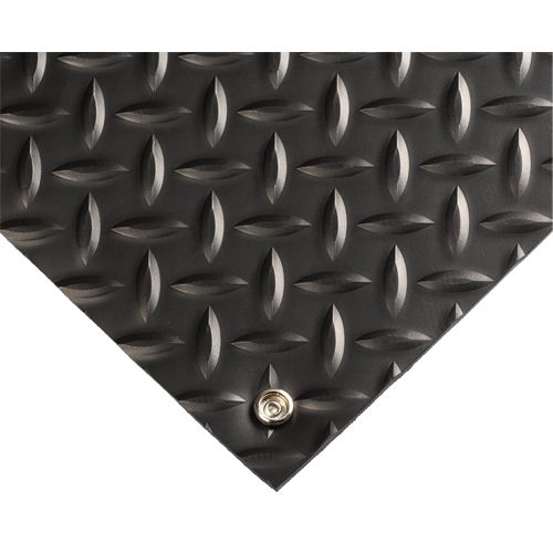 Electrically Conductive Mat No.785, 3' W x 10' L x 5/32" T, PVC, Diamond, Black St. Lawrence Industrial & Safety Supply