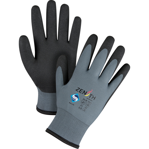 Gants enduits de premi&egrave;re qualit&eacute; ZX-30°, 9/Grand, R&ecirc;vetement PVC, Calibre 15, Enveloppe en Nylon St. Lawrence Industrial & Safety Supply