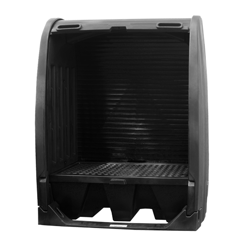 Spill Containment Sheds Without Drain, 61" L x 37.25" W x 72.75" H, 1000 lbs. Load Capacity St. Lawrence Industrial & Safety Supply