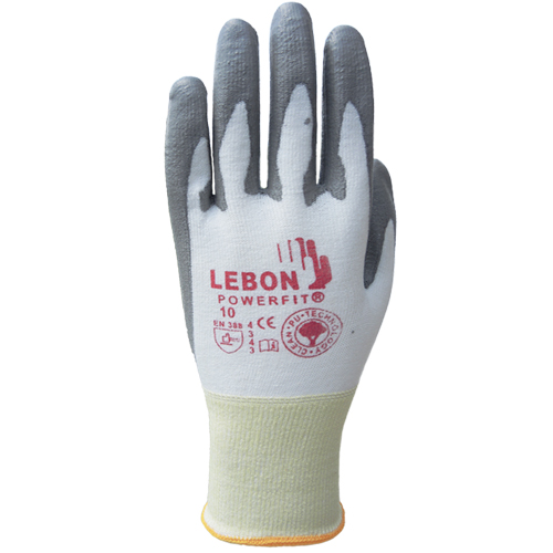 Gants r&eacute;sistants &agrave; la coupe PowerFit Lebon, Taille 3T-Grand/12, Calibre 13, Rev&ecirc;tement Polyur&eacute;thane, Enveloppe en Poly&eacute;thyl&egrave;ne, ASTM ANSI niveau A2/EN 388 niveau B St. Lawrence Industrial & Safety Supply