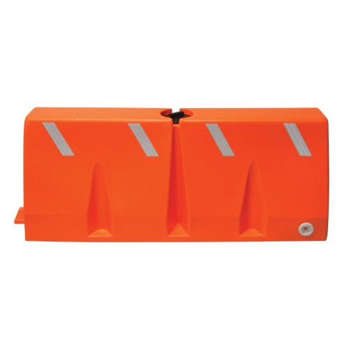 Traffic Barriers, Water-Filled, 62.25" L x 24" H, Orange St. Lawrence Industrial & Safety Supply