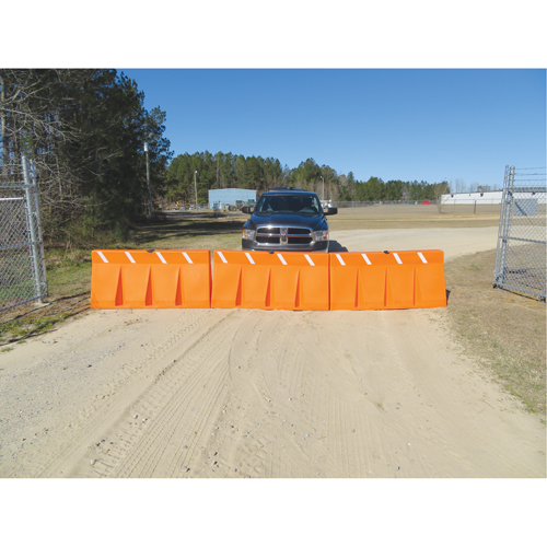 Traffic Barriers, Water-Filled, 62.25" L x 24" H, Orange St. Lawrence Industrial & Safety Supply