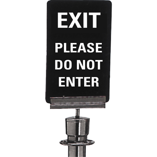 Enseigne de contr&ocirc;le des foules  Exit: Please Do Not Enter , 11" x 7", Plastique, Anglais St. Lawrence Industrial & Safety Supply