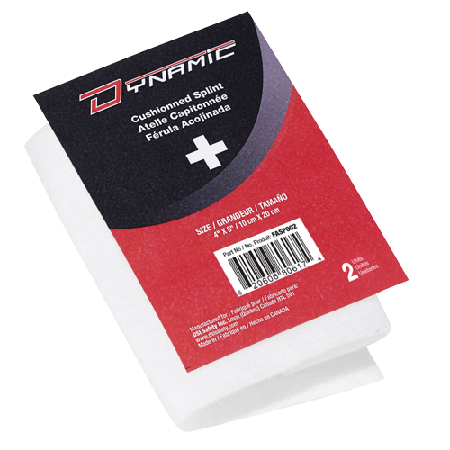 Attelle coussin&eacute;e Dynamic, Polyvalent, Aluminium rembourr&eacute; au caoutchouc-mousse, 6", Classe 1 St. Lawrence Industrial & Safety Supply