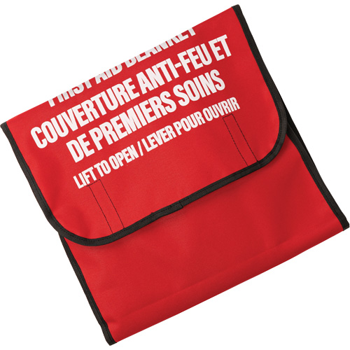 Dynamic Fire Blanket with Nylon Pouch Holder, Wool, 60"L x 71"W St. Lawrence Industrial & Safety Supply