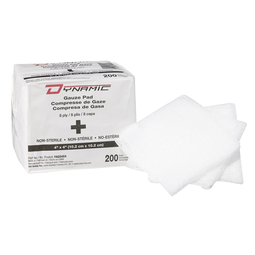 Dynamic Gauze Sponge, Pad, 4" L x 4" W, Medical Device Class 1 St. Lawrence Industrial & Safety Supply