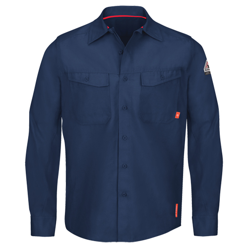 IQ Endurance&reg; Men's Work Shirts, Small, Navy Blue St. Lawrence Industrial & Safety Supply