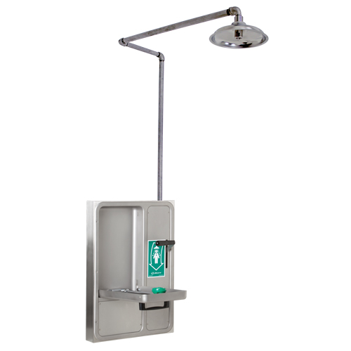 Douche et douche oculaire/faciale, Montage au plafond St. Lawrence Industrial & Safety Supply
