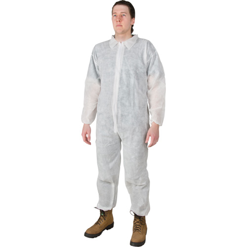 Combinaisons, Moyen, Blanc, Polypropyl&egrave;ne St. Lawrence Industrial & Safety Supply